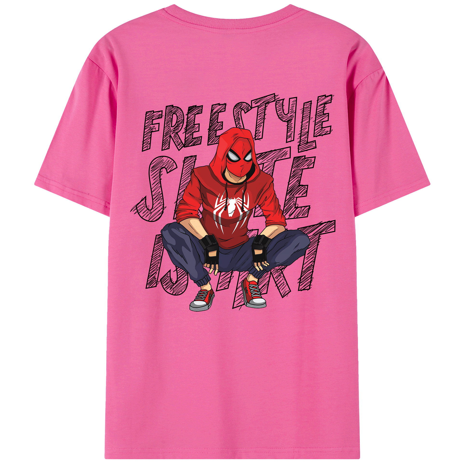 （画像用） Spider Man スパイダーマン レディース半袖Tシャツ(バックプリント)